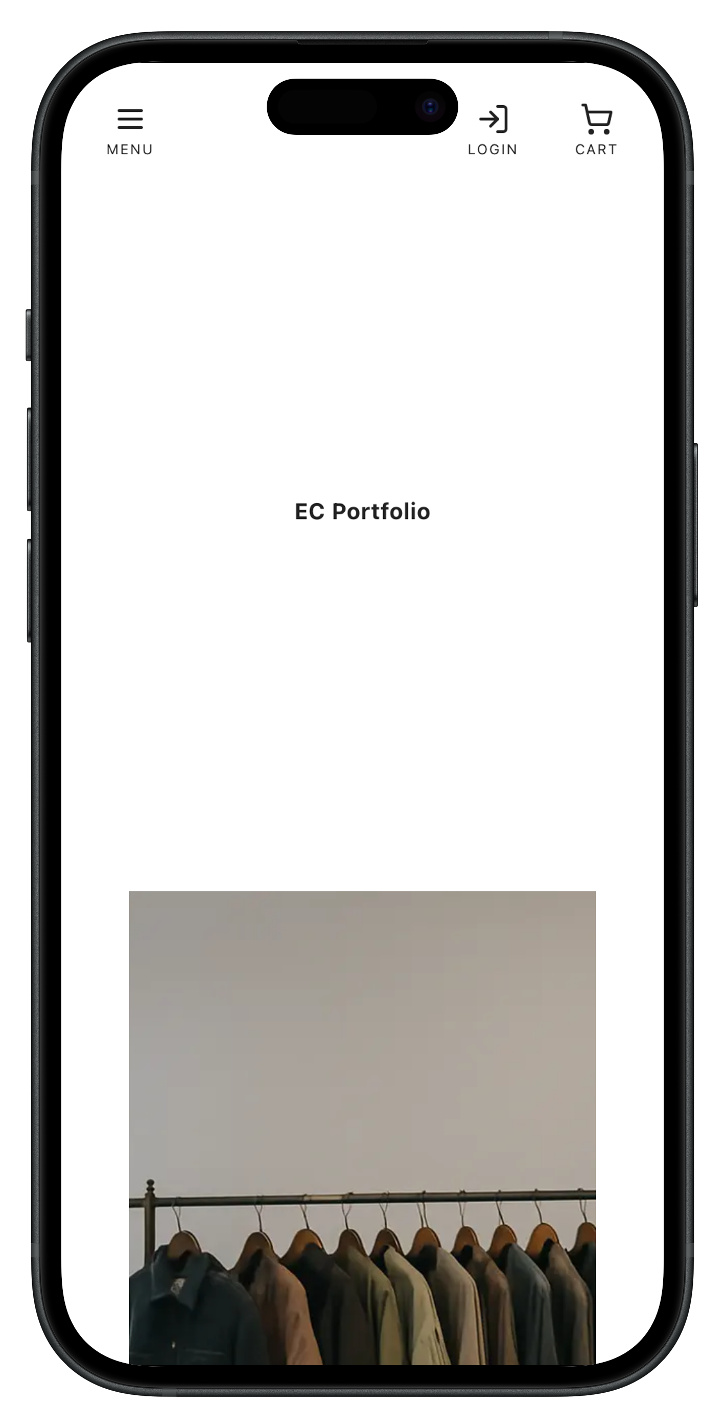 Website mockup on phone